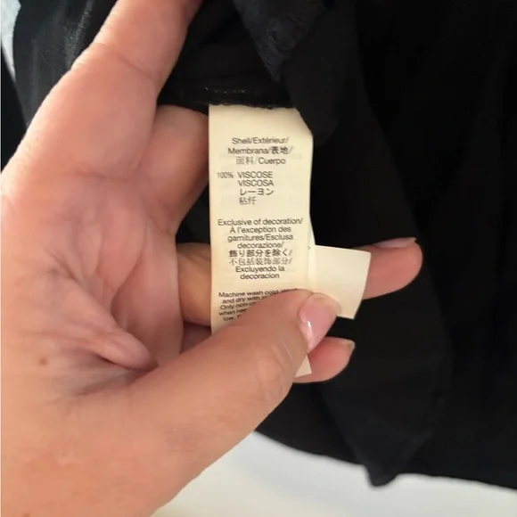 GAP Black Long Sleeve Top with Beaded Neckline - Picture 6 of 6